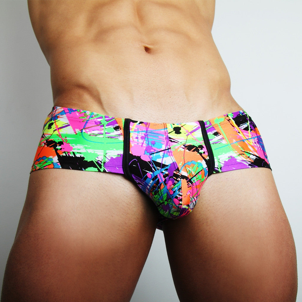 downundergear Men's showstopper - Spray Paint Semi Boxer Brief