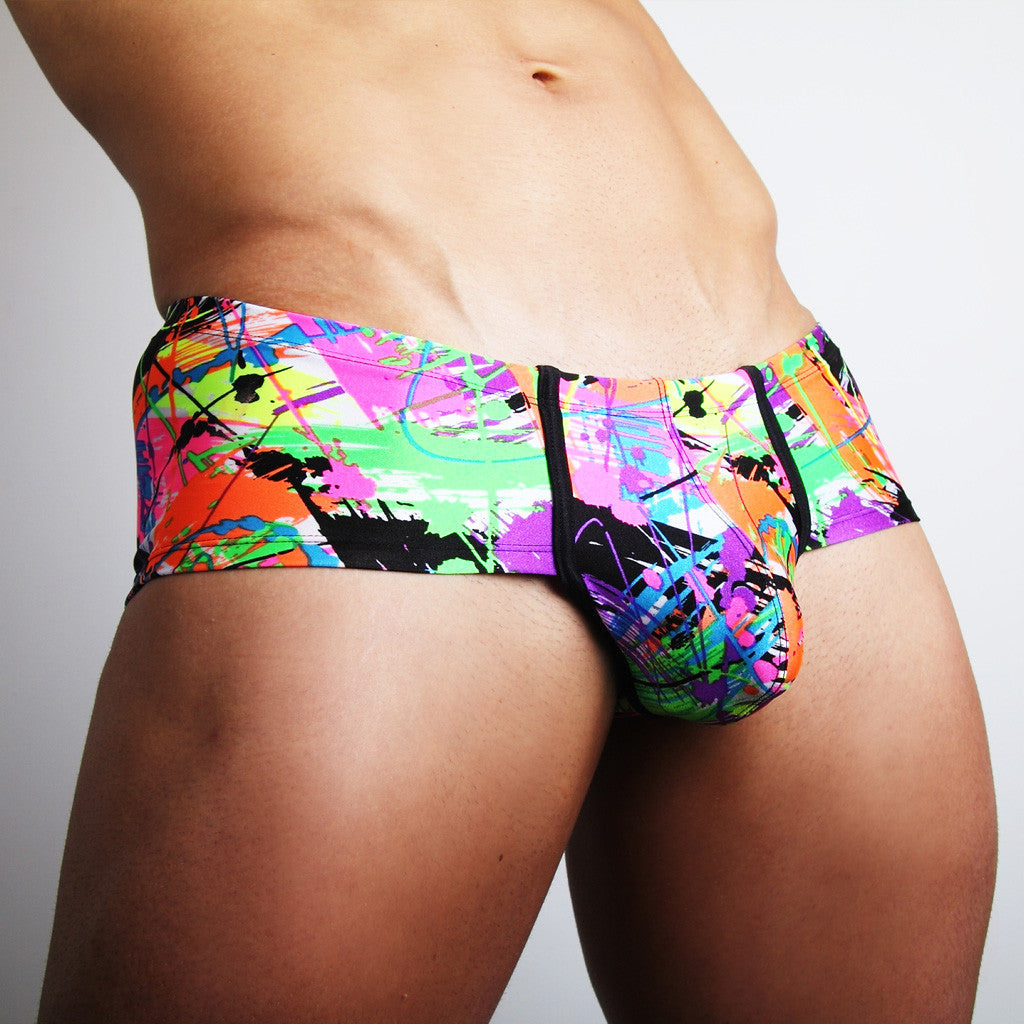 downundergear Men's showstopper - Spray Paint Semi Boxer Brief