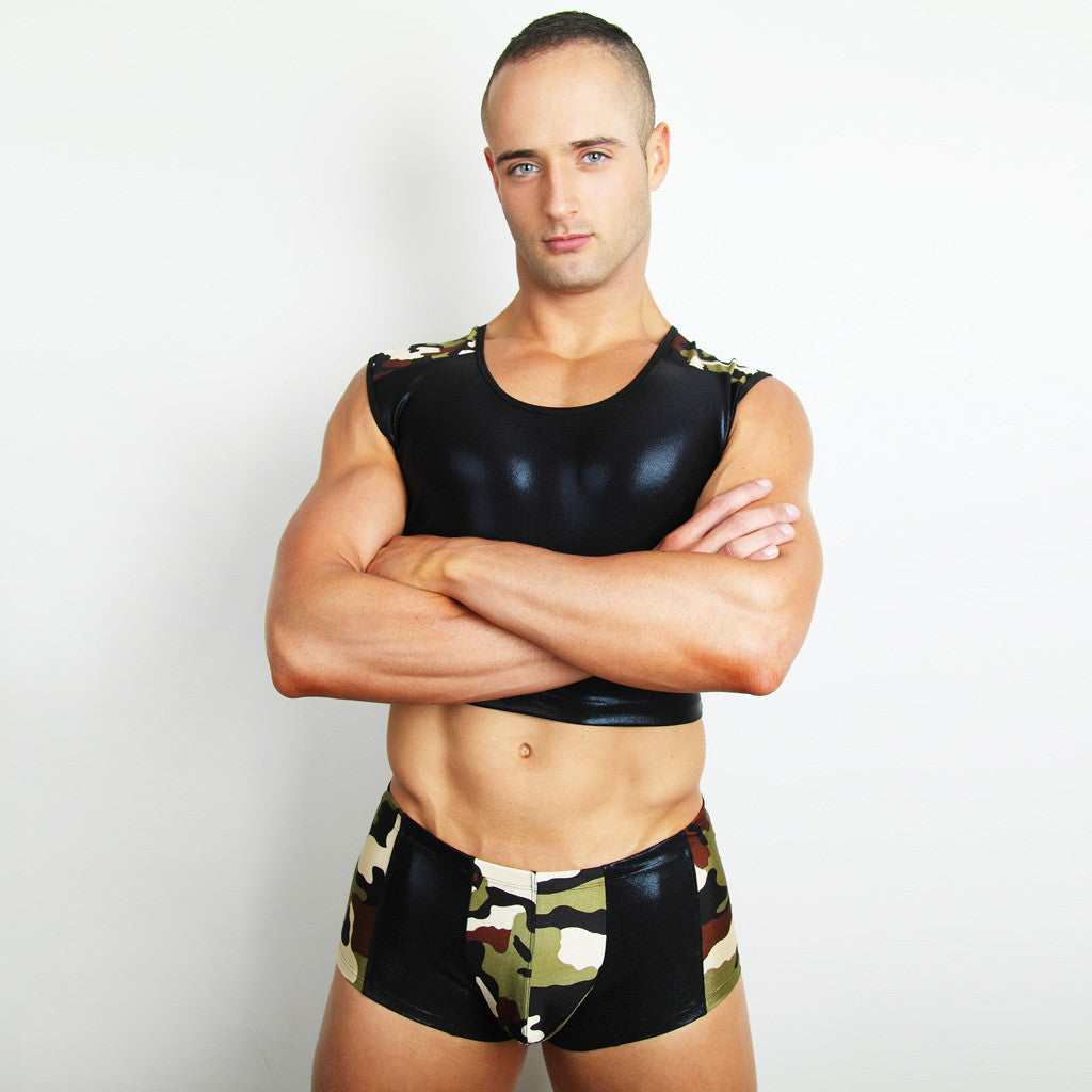 downundergear Men's Activator - Camouflage Cropped Muscle Tank