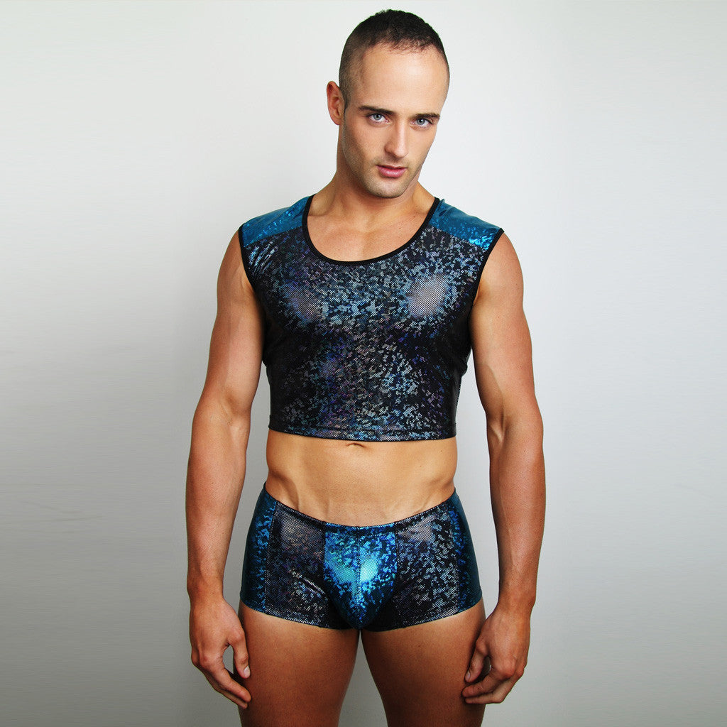 downundergear Men's Activator - Shattered Glass Cropped Muscle Tank