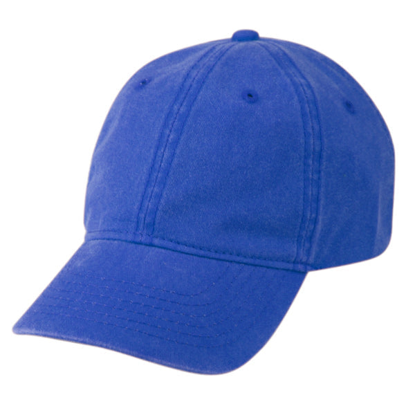 Blue E-FLAG Vintage Pigment-Dye Cap with a curved brim and stitched eyelets.