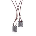 Escapulario CA-RIO-CA Nossa Senhora Do Carmo con cordón de cuero marrón - Collar - Joyería