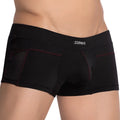Black Edipous EDG031 boxer trunk briefs with red stitching and breathable mesh panels for comfortable support