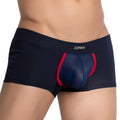 Navy blue and red mesh Edipous EDG032 boxer trunk briefs with branded waistband for comfortable support