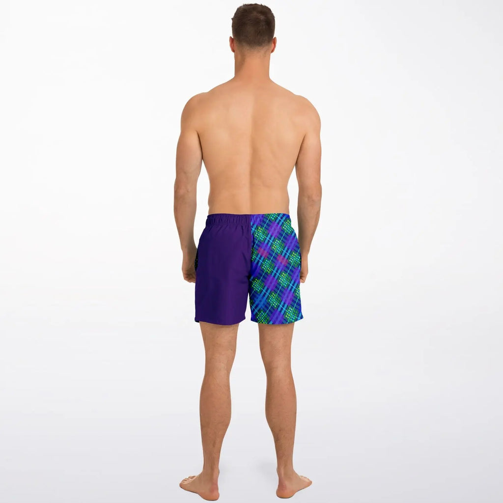 Maris Equi Badehose mit blauem Tartanmuster für Herren