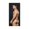 Black thong underwear envy mesh g-string in sheer mesh fabric showing the back side in size s/m