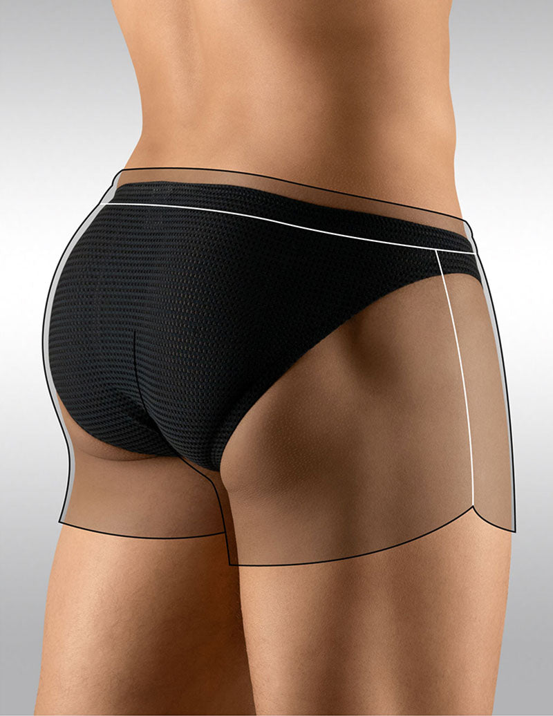 Ergowear Built In Feel Bikini Mesh Unterwäsche GYM Shorts Schwarz EW1064 EGSFS9B Größe L