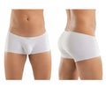 White mens briefs ergo wear ew1167 x4d trunks smooth form fitting design with subtle logo on waistband in white