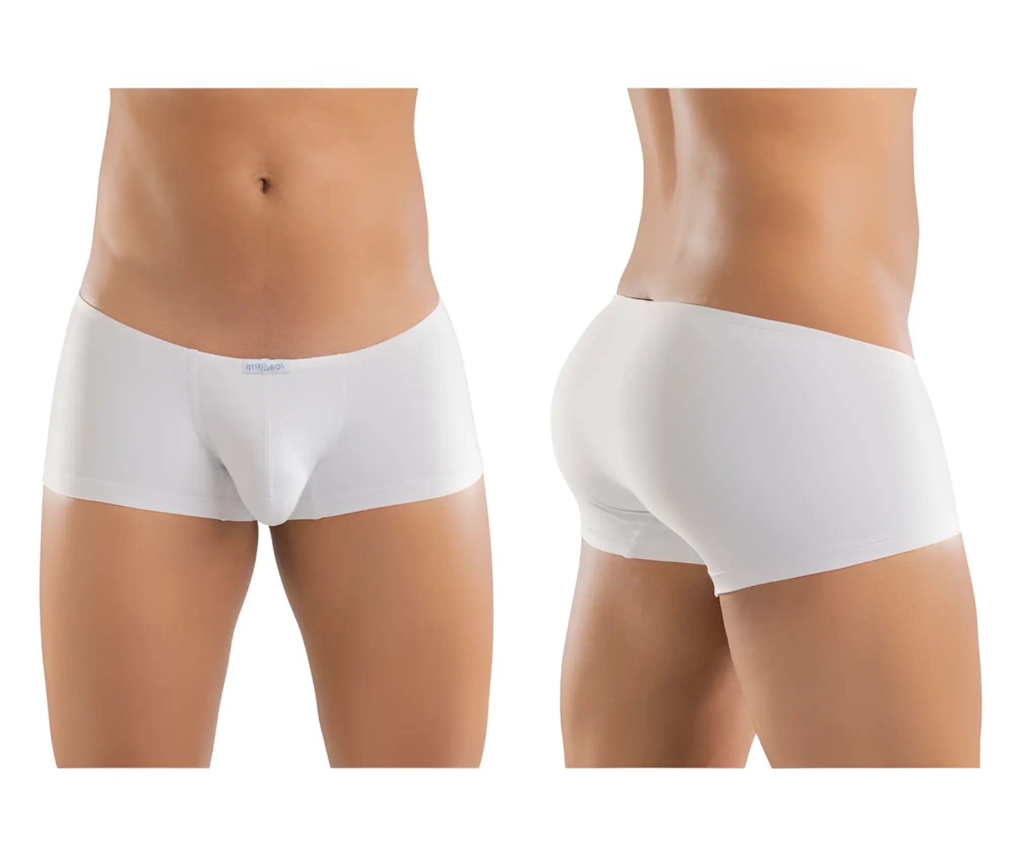 White mens briefs ergo wear ew1167 x4d trunks smooth form fitting design with subtle logo on waistband in white