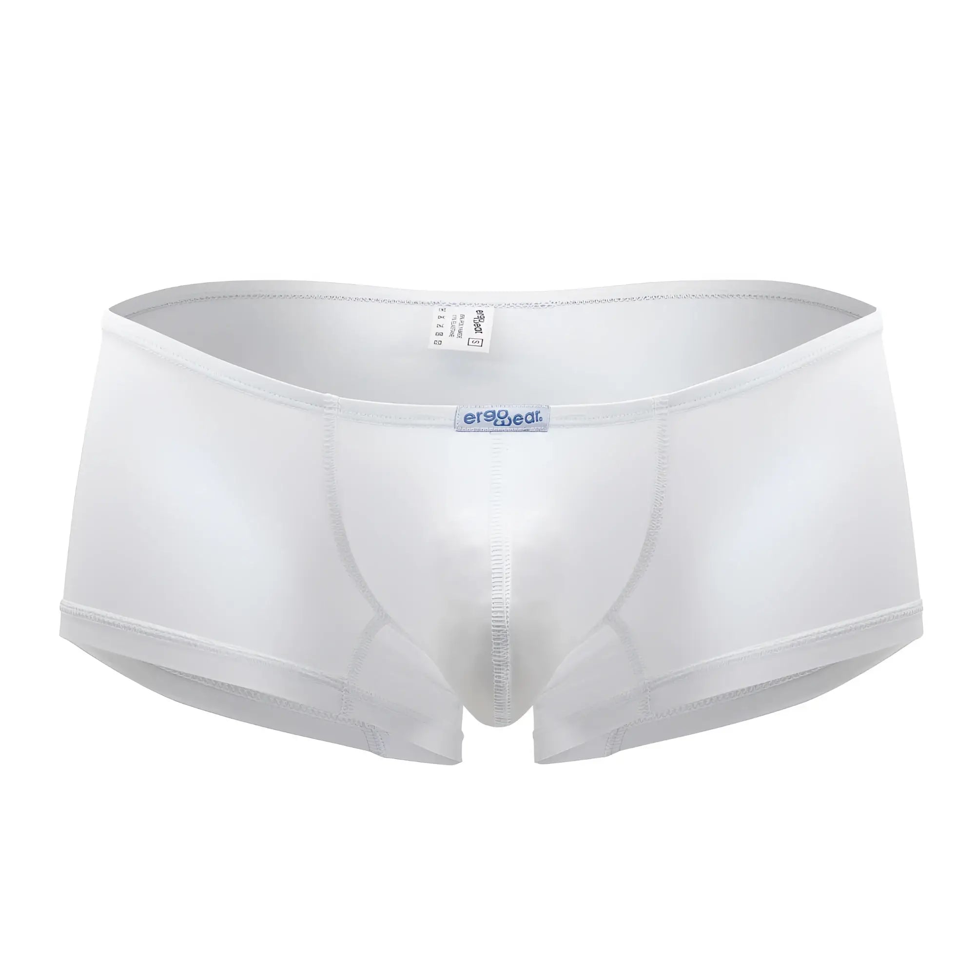 Ergowear ew1167 x4d white men’s briefs with smooth texture subtle sheen and reinforced stitching front view