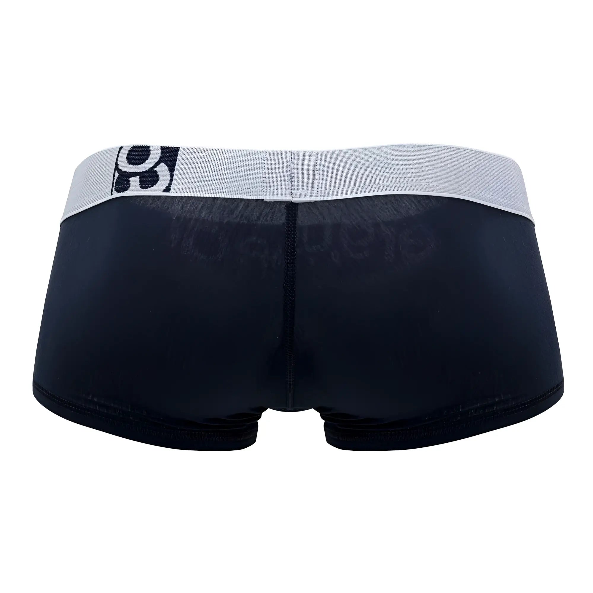 Navy blue ergo wear ew1472 max cotton trunks with gray elastic waistband and black logo on left side