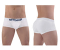 White ergo wear men’s briefs with navy logo on waistband made of cotton for comfortable everyday wear