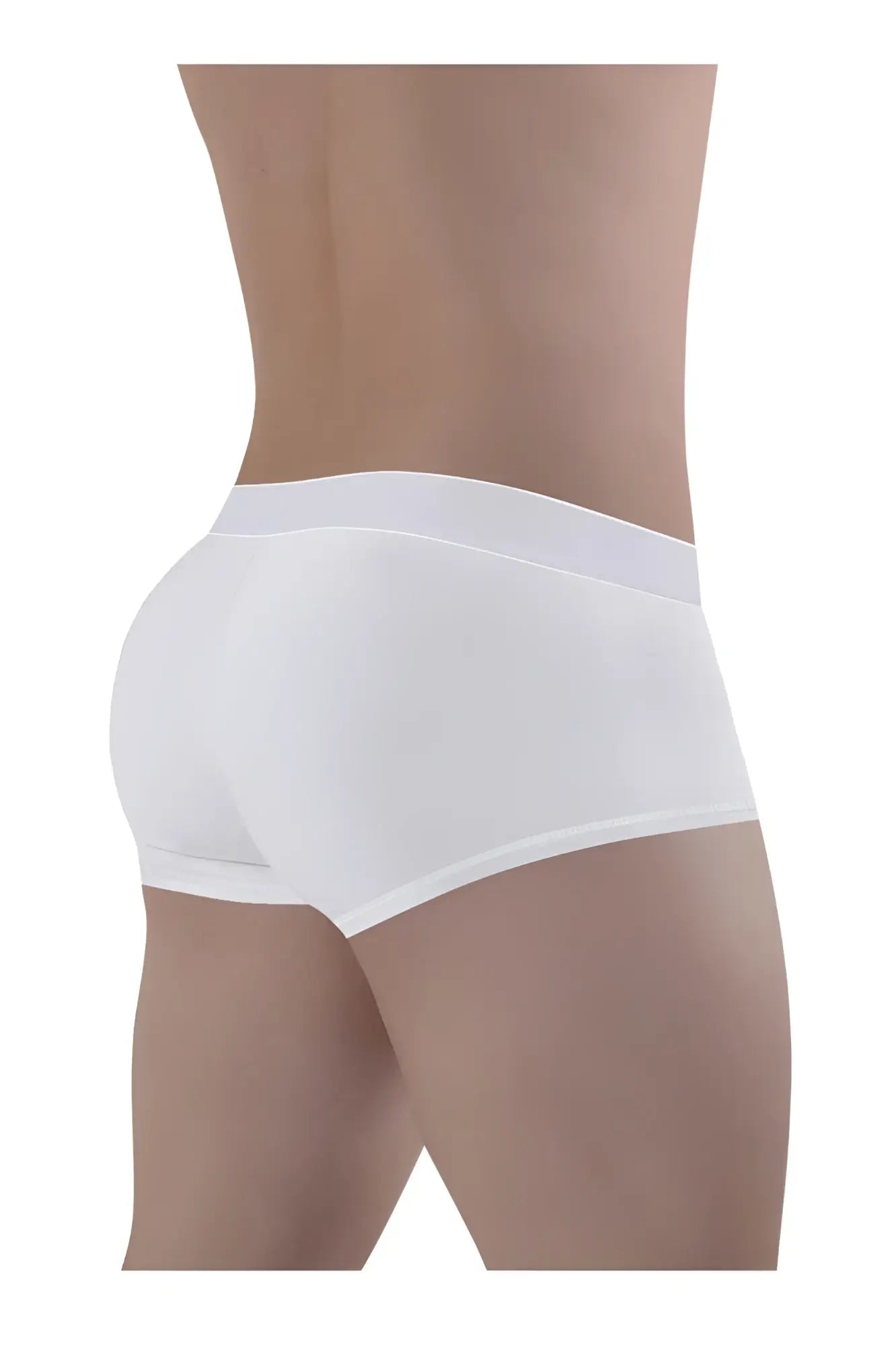 White ergoWear ew1476 max cotton trunks with smooth seamless design and elastic waistband
