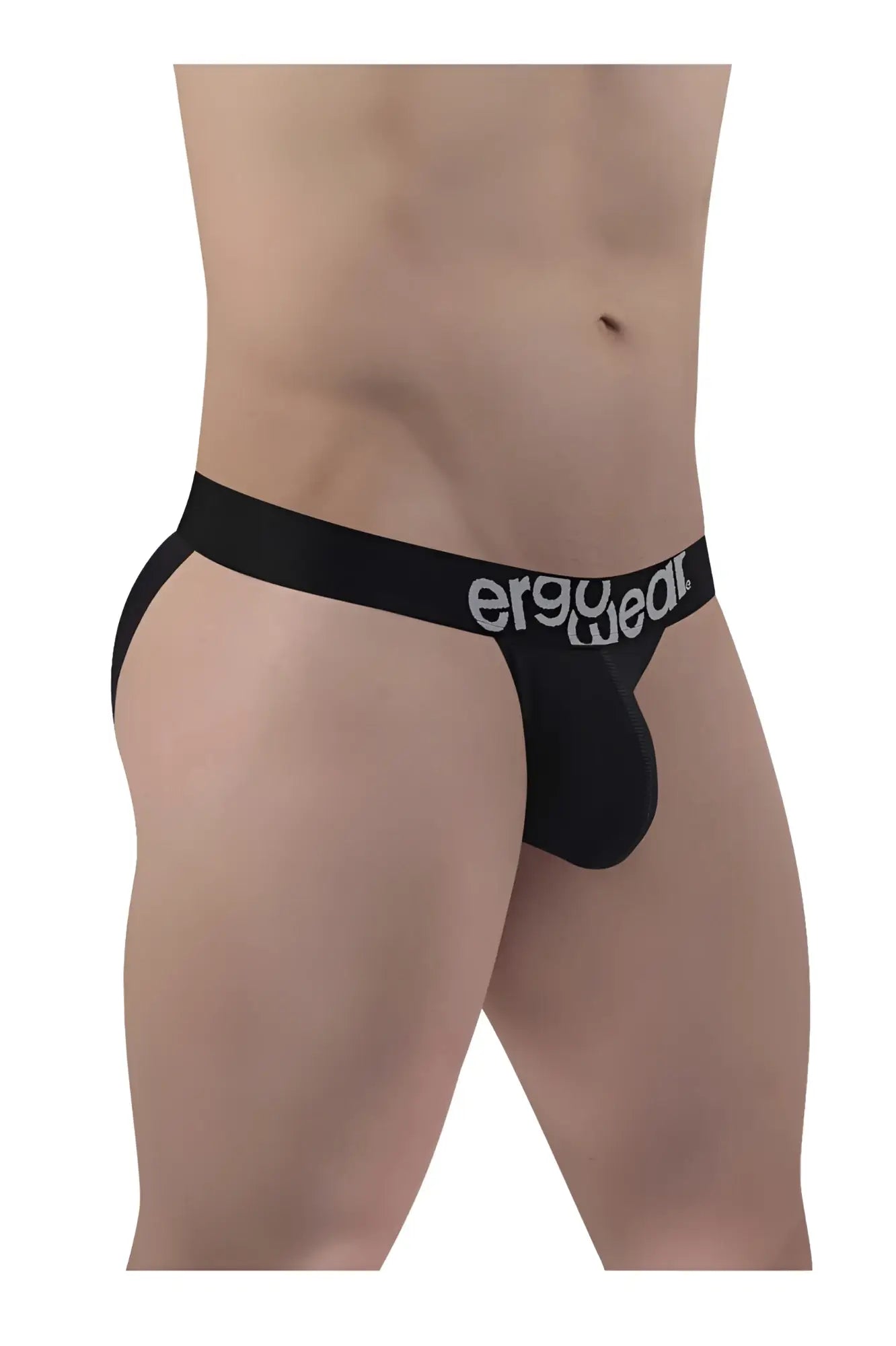 Black ergonomic briefs with ergo wear logo on waistband made from cotton in bikini style by ergowear ew1483 max cotton