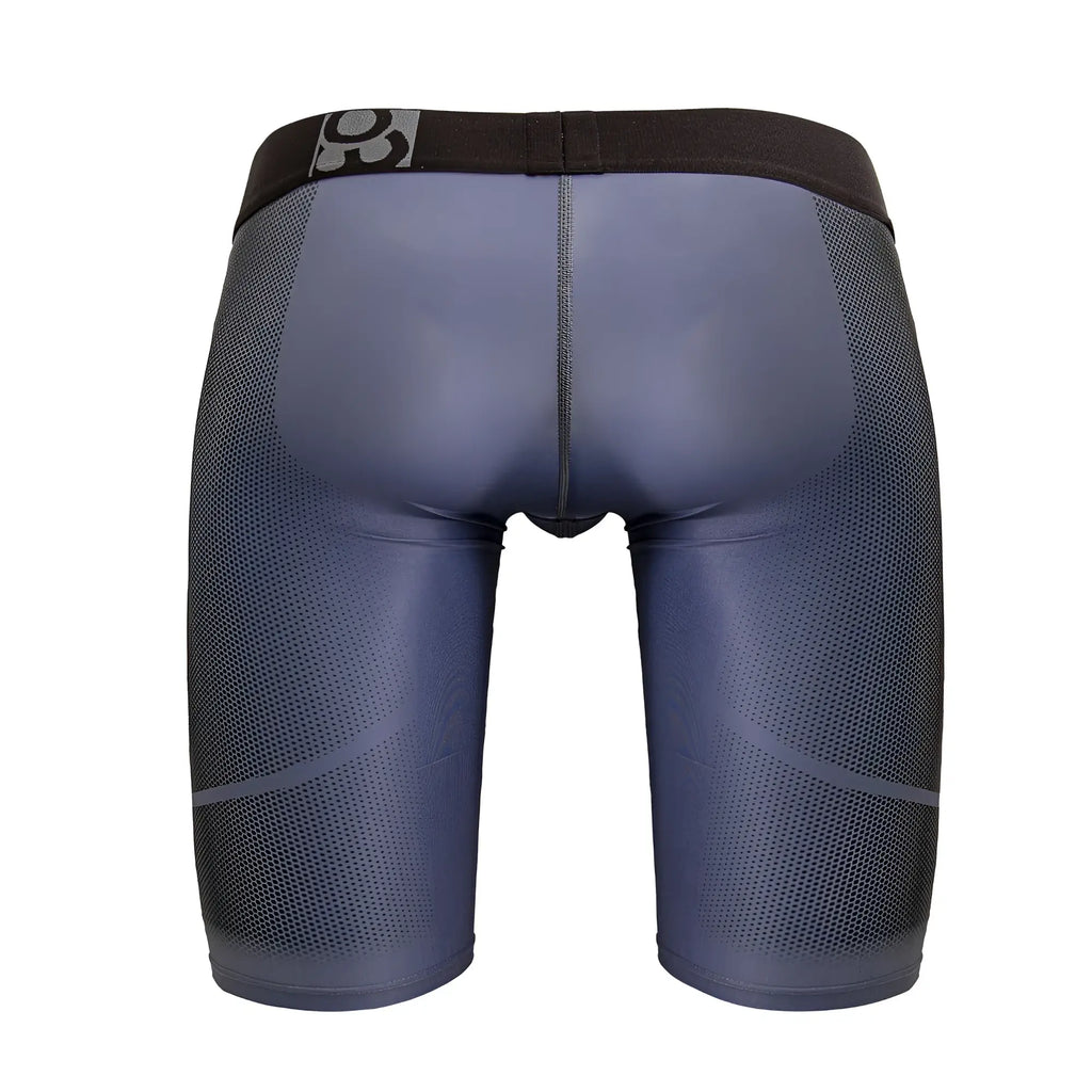 Dark gray ergoWear ew1609 max se athletic briefs with black waistband number 3 white stretchy mesh fabric