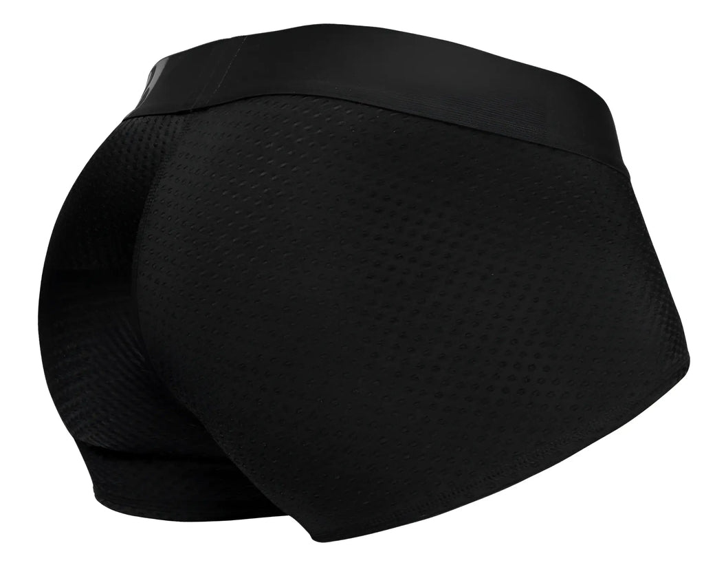 ErgoWear Ew1689 Max Flow black mesh briefs with solid waistband for breathable comfort and support