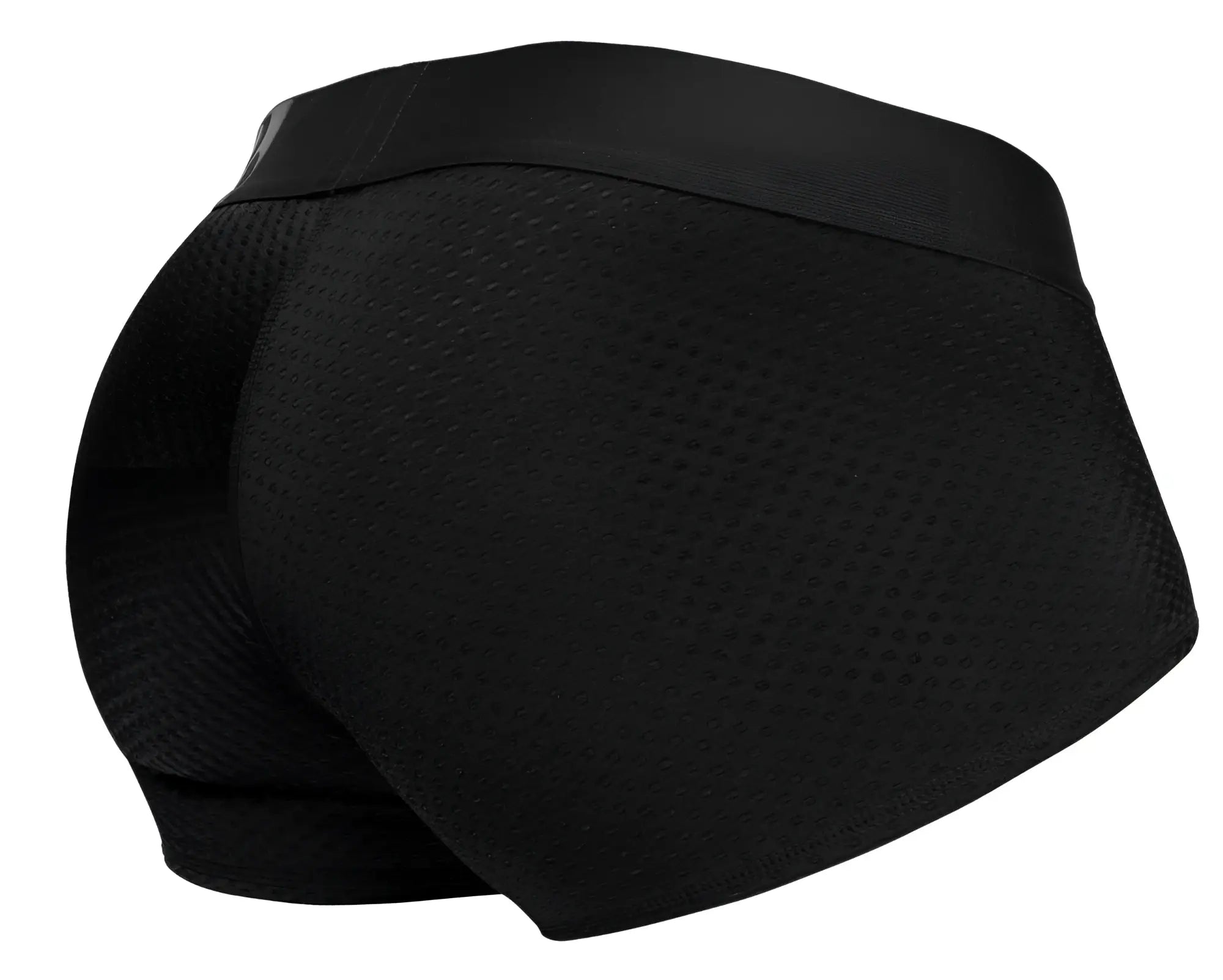 ErgoWear Ew1689 Max Flow black mesh briefs with solid waistband for breathable comfort and support