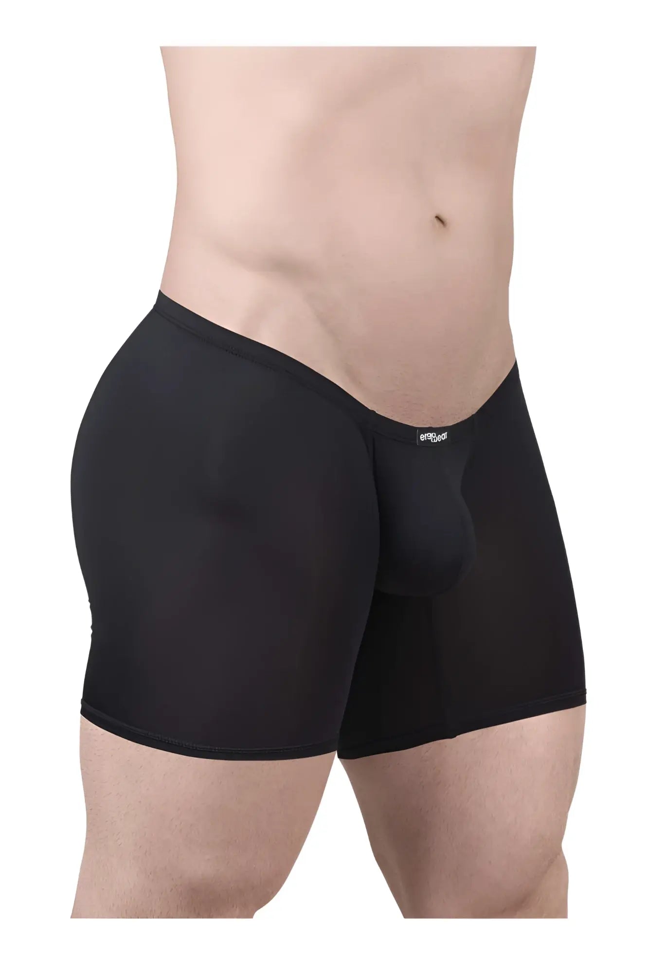ErgoWear EW1702 X4D black boxer briefs for men with supportive pouch and elastic waistband in stretchy fabric