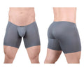 Gray ergoWear EW1706 X4D boxer briefs with supportive contoured design and subtle brand tag on waistband