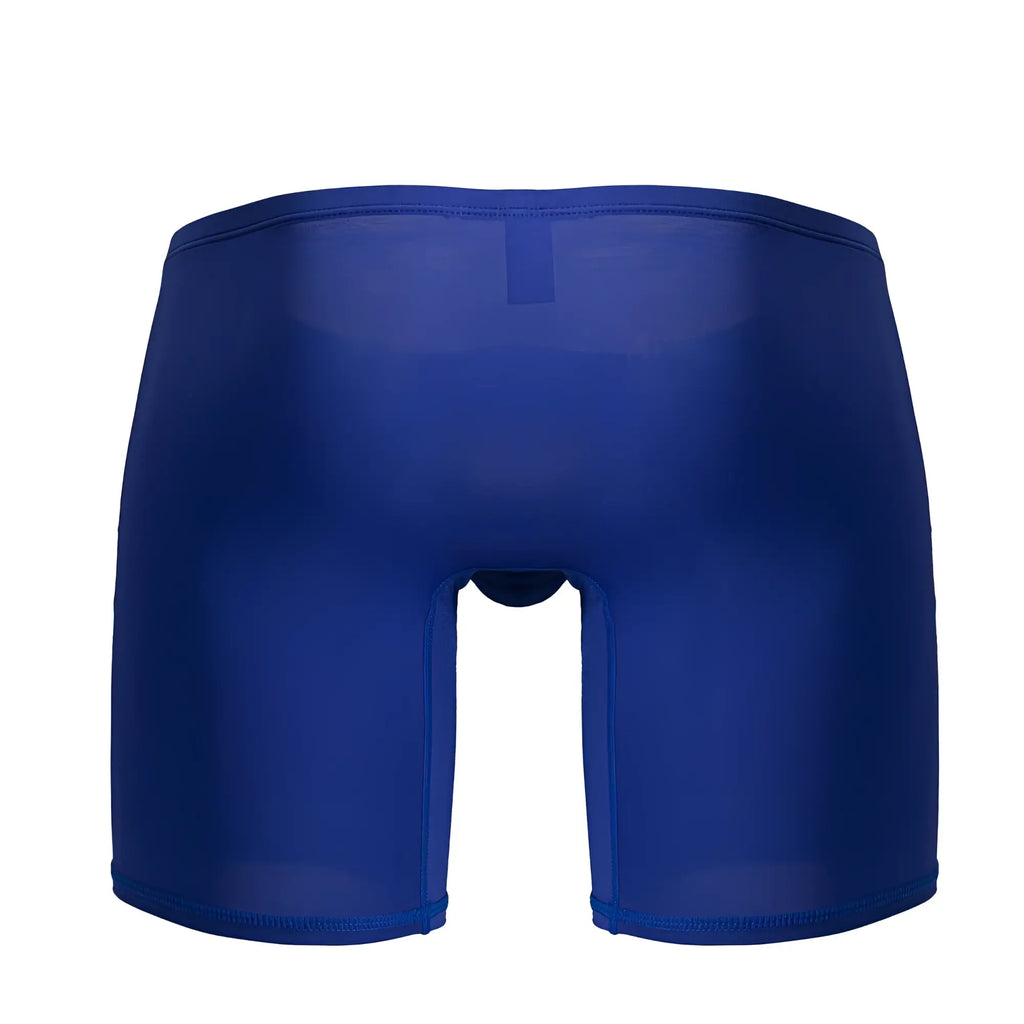 ErgoWear EW1710 X4D royal blue boxer briefs shown from the back with smooth stretchy fabric and central seam