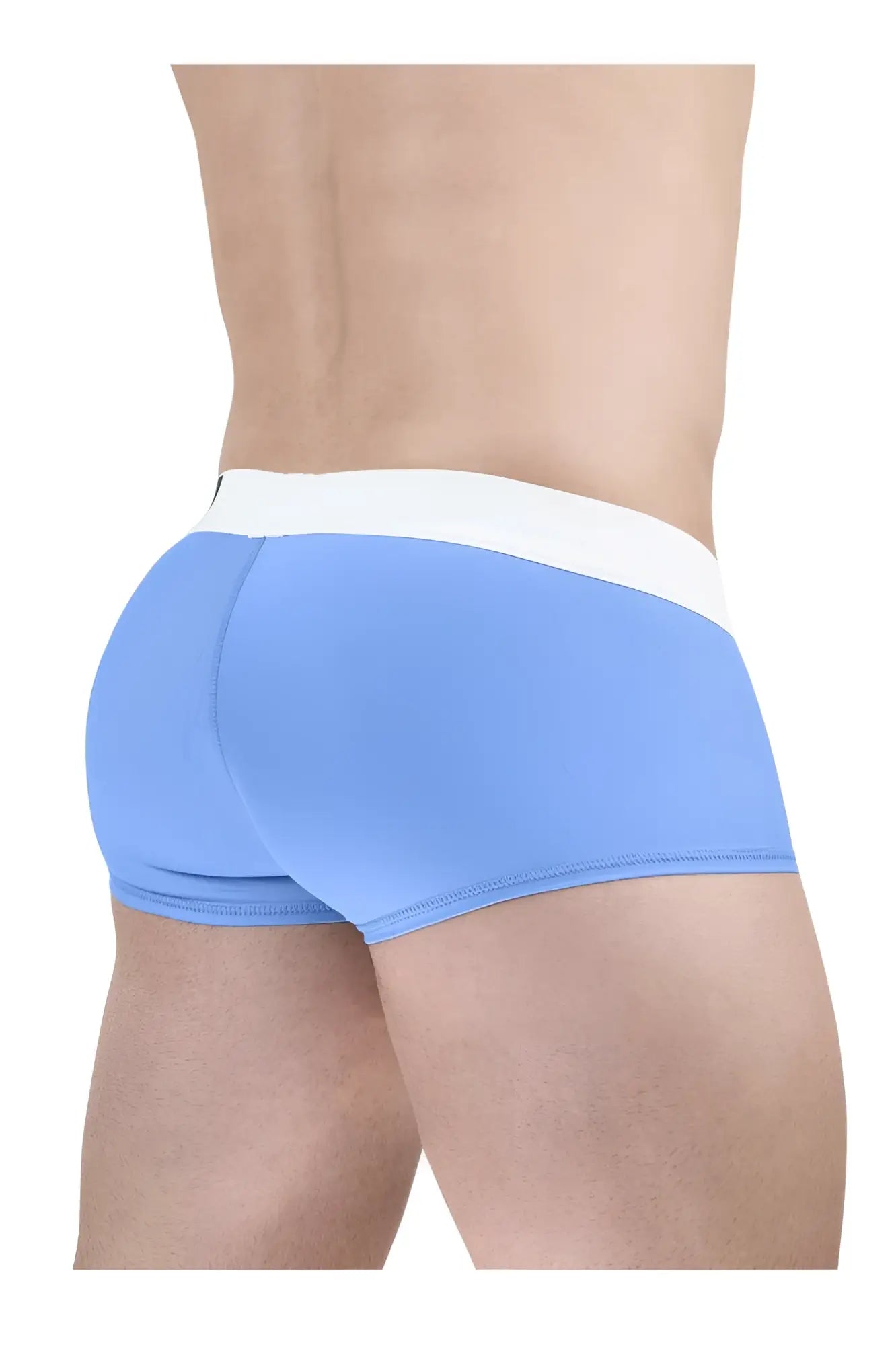 Light blue ergoWear ew1713 max cotton trunks with contrasting white waistband for comfortable daily wear
