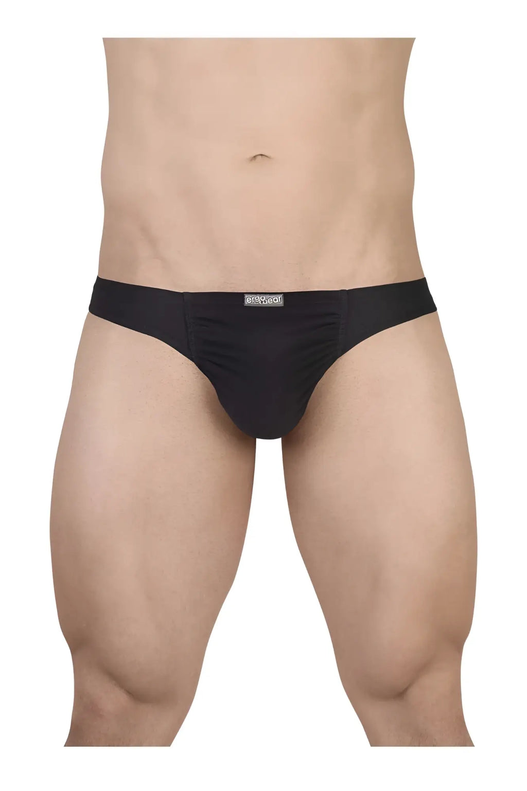 Black ergoWear ew1727 feel gr8 cotton bikini briefs with snug fit and elastic waistband