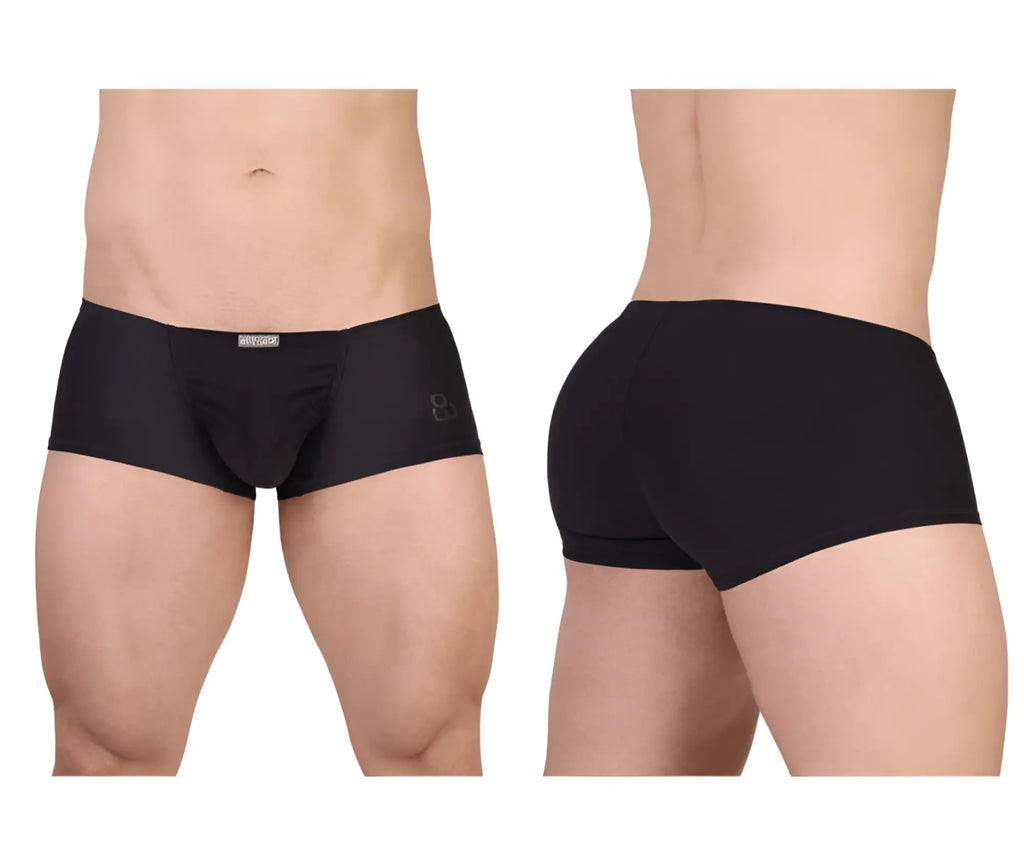 Black ergo wear ew1728 feel gr8 cotton trunks with sleek form-fitting design and subtle waistband branding