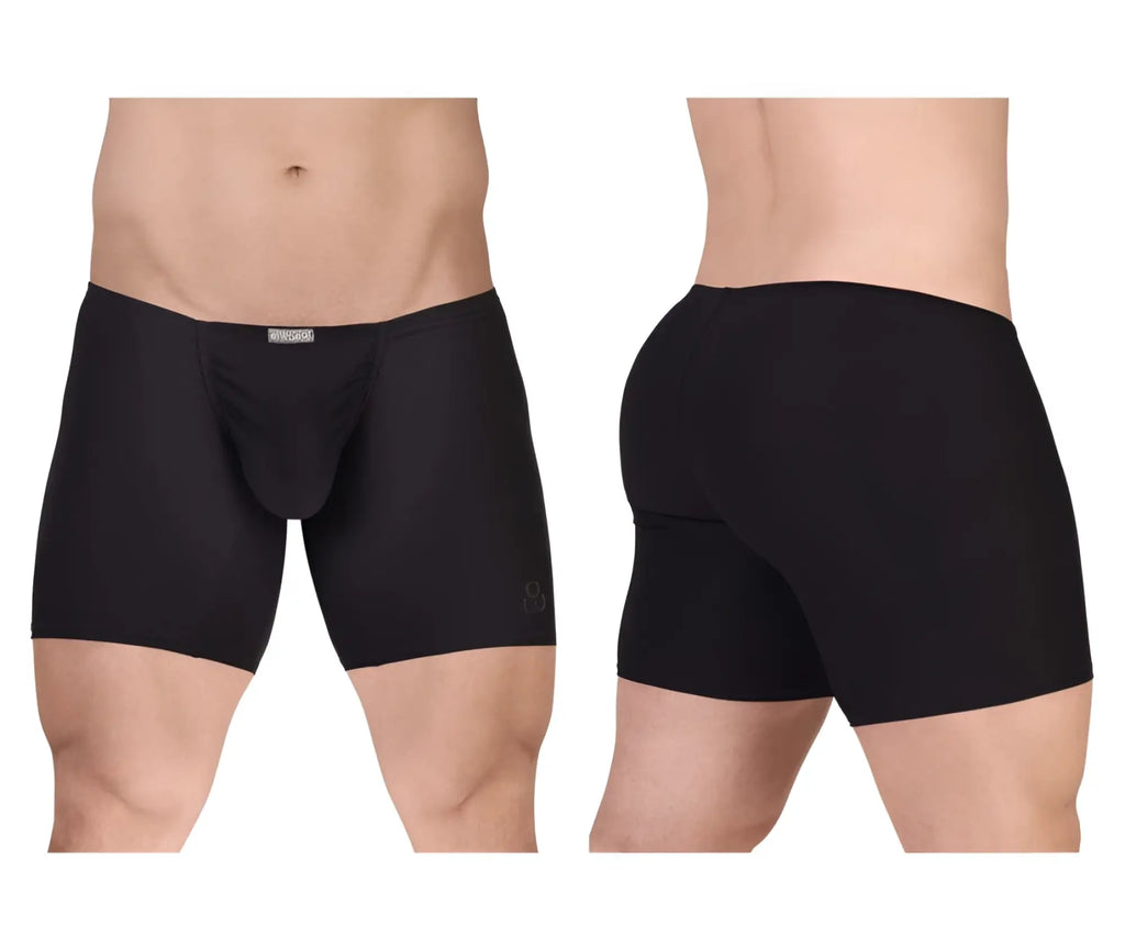 Black ergowear ew1729 feel gr8 cotton boxer briefs with smooth form-fitting design and subtle waistband logo