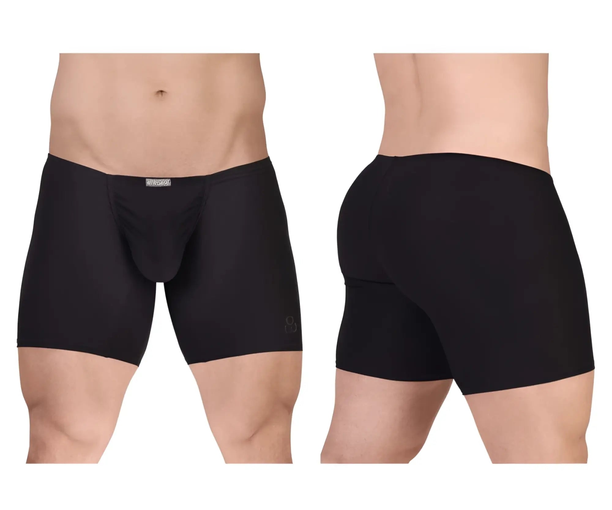 Black ergowear ew1729 feel gr8 cotton boxer briefs with smooth form-fitting design and subtle waistband logo