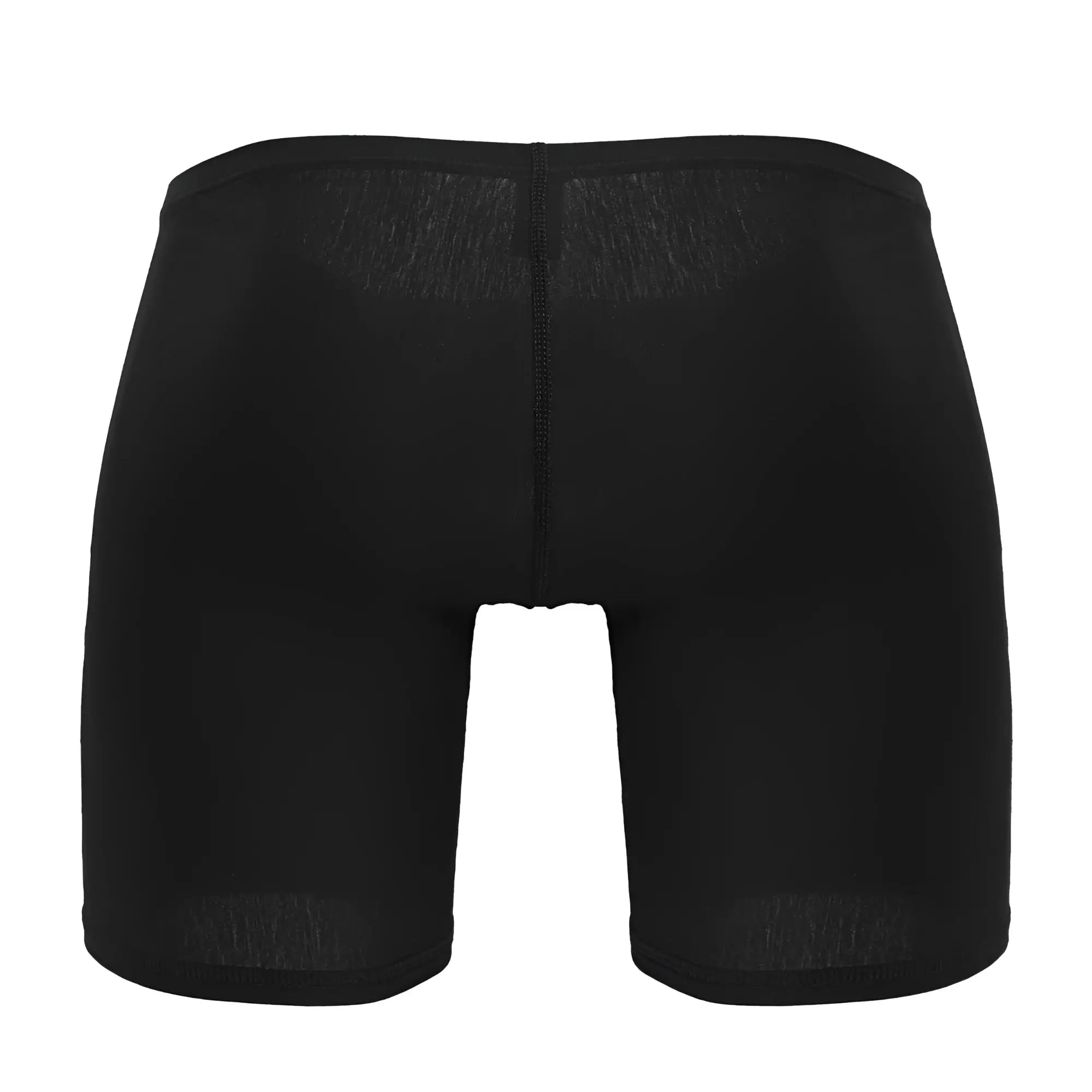 Back view of ergoWear ew1729 feel gr8 black cotton boxer briefs with mesh panel and reinforced stitching seams