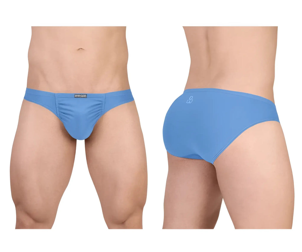 ErgoWear ew1731 feel gr8 cotton bikini briefs in light blue with smooth fabric and subtle waistband branding