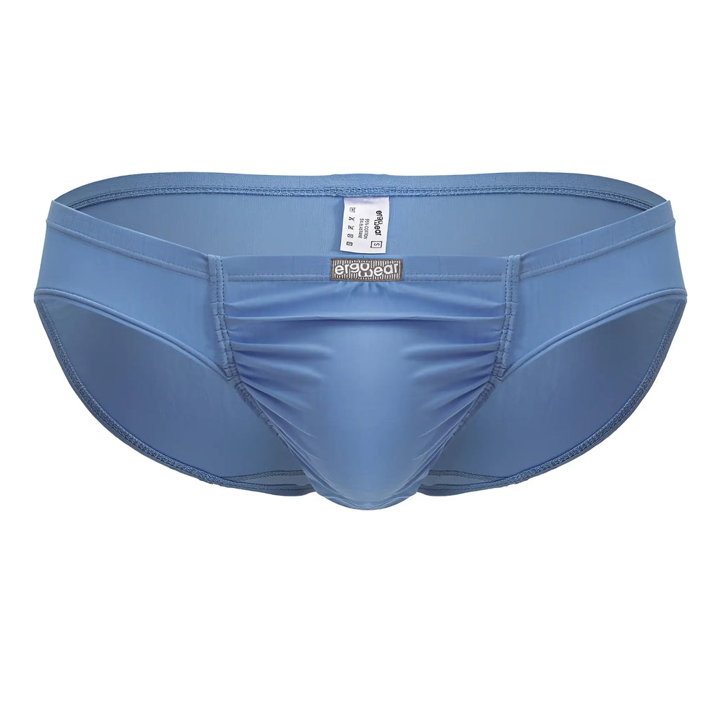 Blue men’s briefs ergoWear ew1731 feel gr8 cotton bikini in light blue with smooth stretchy fabric and subtle texture