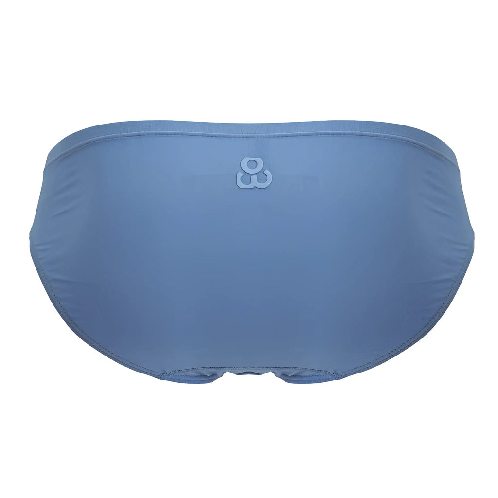 ErgoWear ew1731 feel gr8 light blue cotton bikini briefs with seamless design and embroidered logo at center