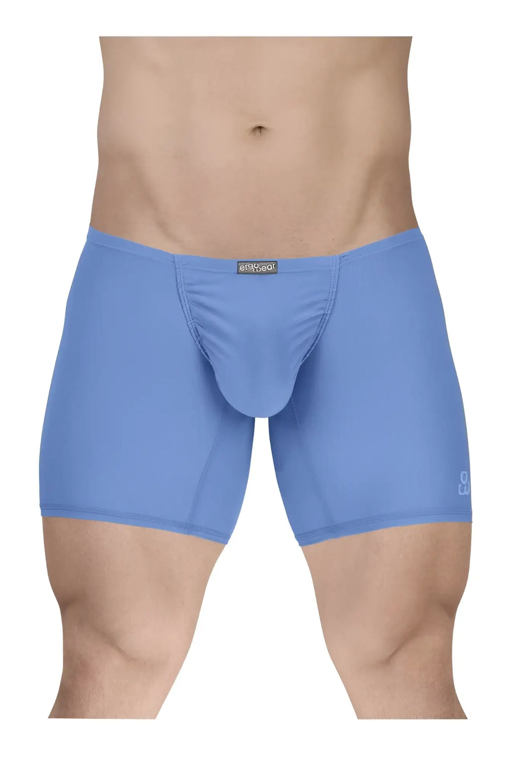 Light blue ergowear ew1733 feel gr8 cotton boxer briefs with supportive pouch and elastic waistband for comfort