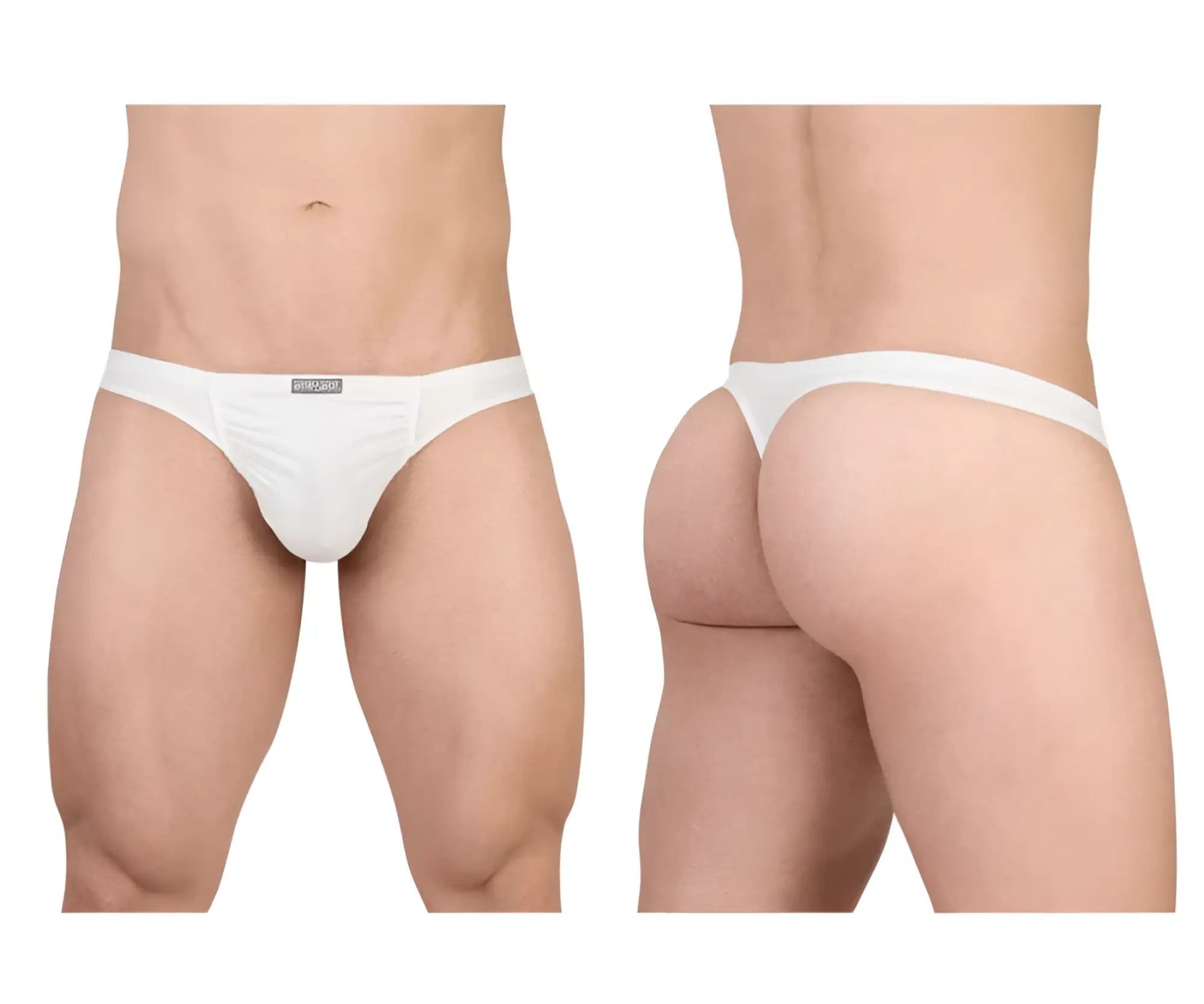 White cotton briefs with a minimalist design and small brand tag at the waistband from ergowear ew1734 feel gr8 collection