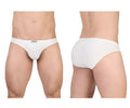 White men’s briefs ergo wear ew1735 feel gr8 cotton bikini with smooth form-fitting design and subtle waistband branding