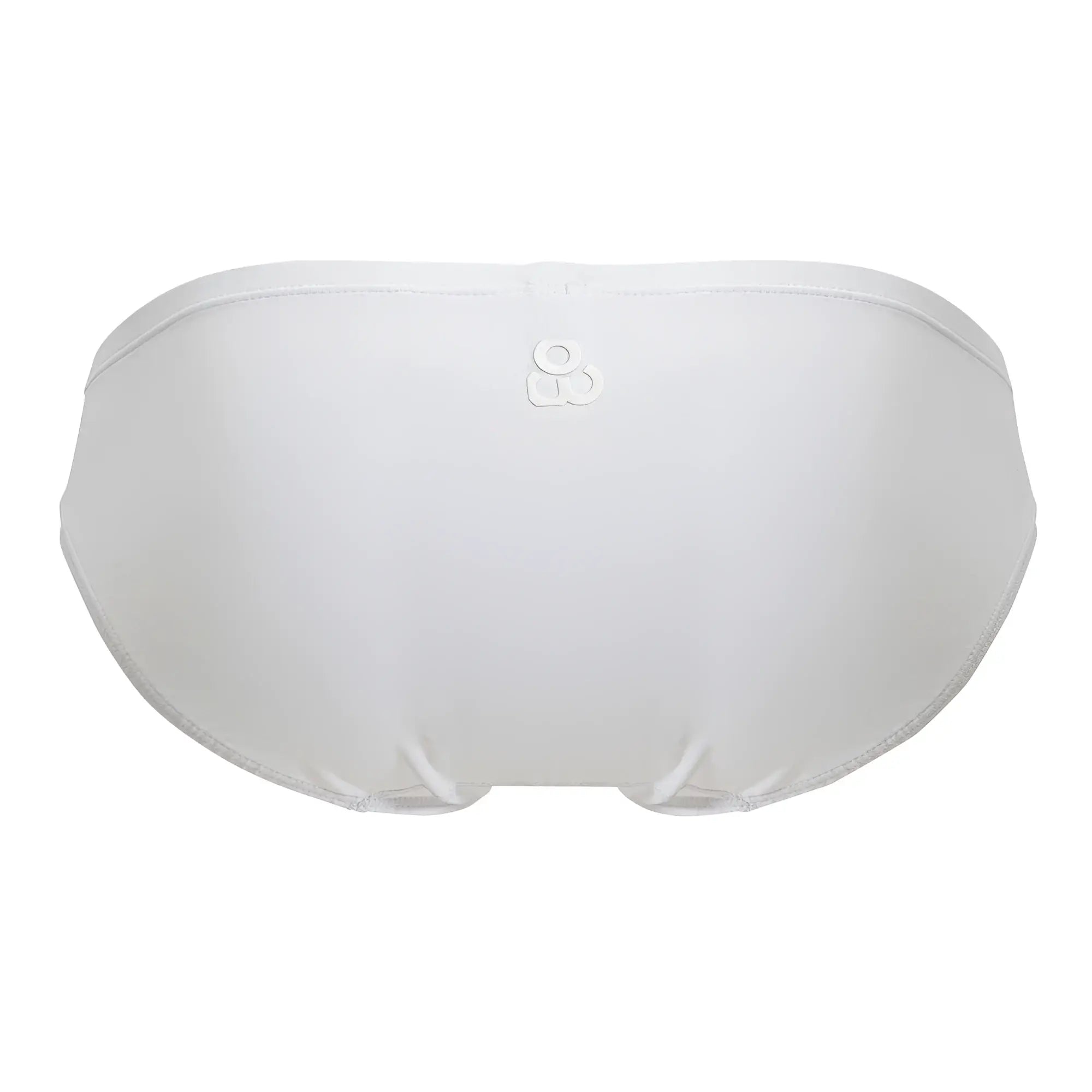 White ergo wear ew1735 feel gr8 cotton bikini briefs with seamless design and subtle logo embroidered at center