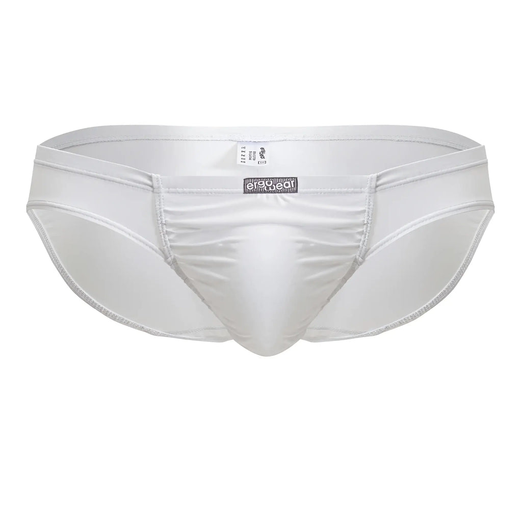 ErgoWear ew1735 feel gr8 white cotton bikini briefs with sleek form-fitting design and smooth satin-like finish