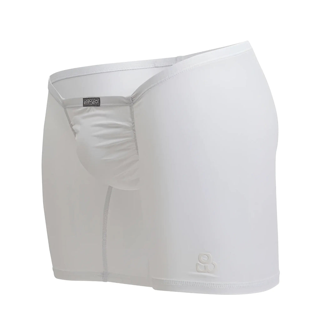 White ergo wear ew1737 feel gr8 cotton boxer briefs with contoured pouch seamless construction and comfortable fit