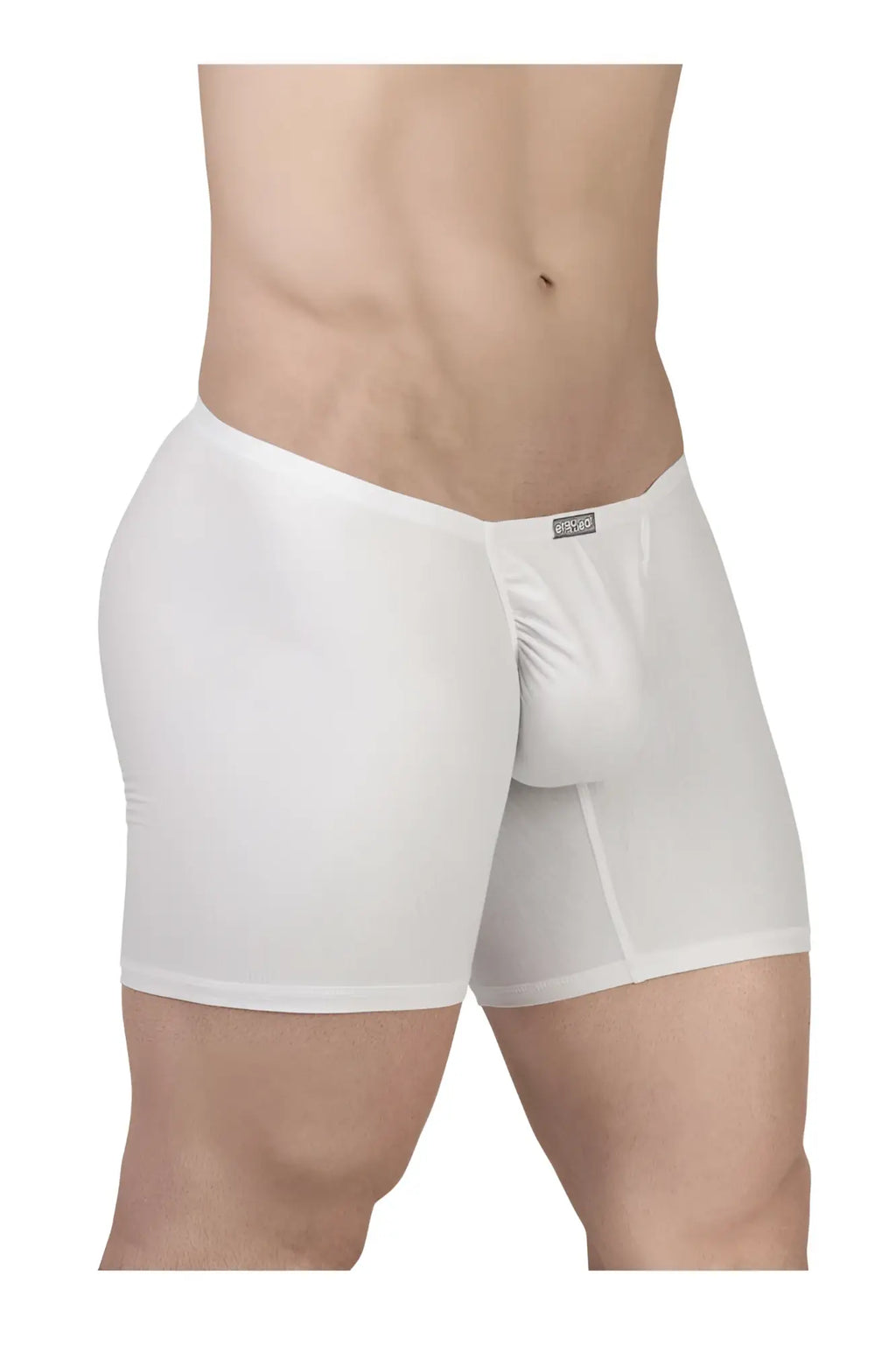 White ergoWear ew1737 FEEL GR8 cotton boxer briefs with smooth form-fitting design and supportive pouch