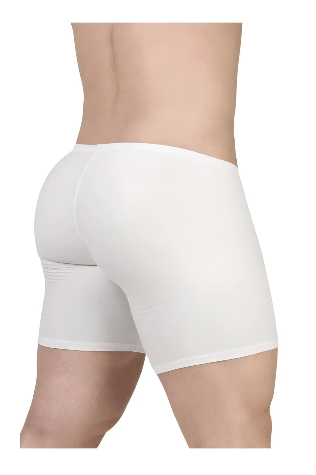 Ergowear ew1737 feel gr8 white cotton boxer briefs with smooth seamless fabric and a form-fitting design