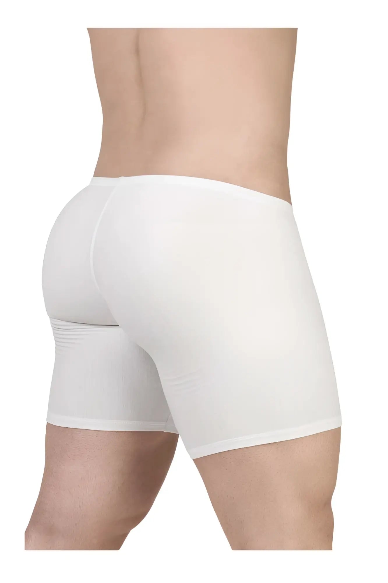 Ergowear ew1737 feel gr8 white cotton boxer briefs with smooth seamless fabric and a form-fitting design