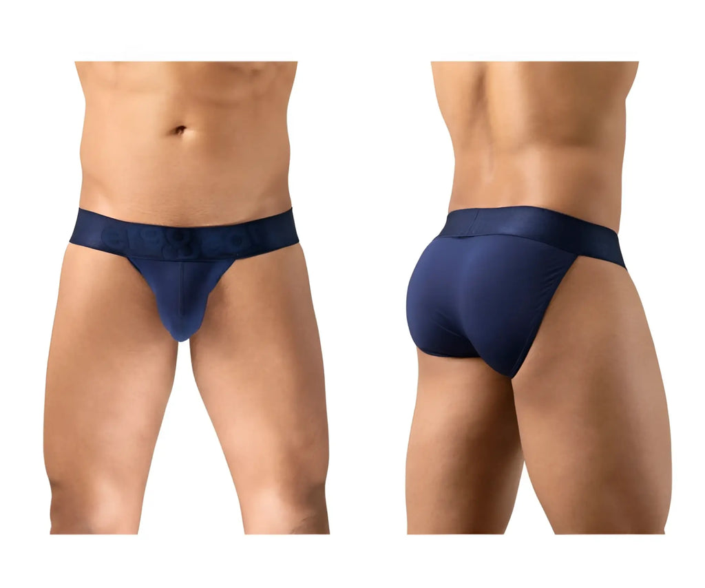 Navy blue ergowear ew1739 max bold bikini briefs with smooth form fitting fabric and contoured design