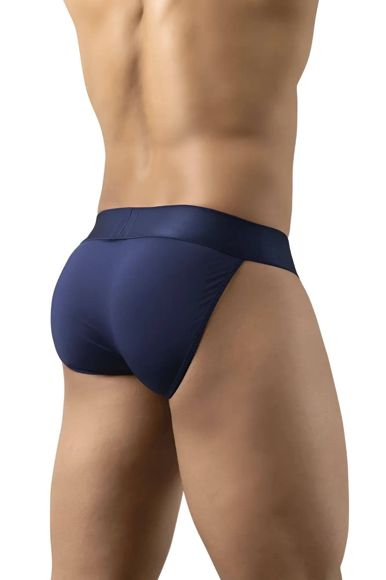 Navy blue ergo wear ew1739 max bold bikini briefs with smooth fabric and a slightly wider waistband