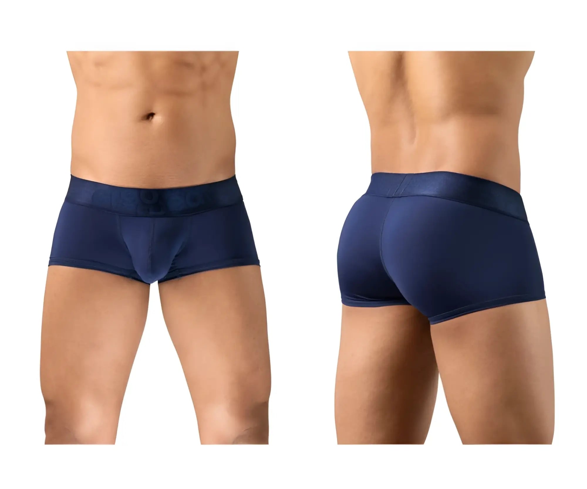 Navy blue ErgoWear EW1740 MAX BOLD men’s briefs in smooth form-fitting fabric with subtle logo on waistband