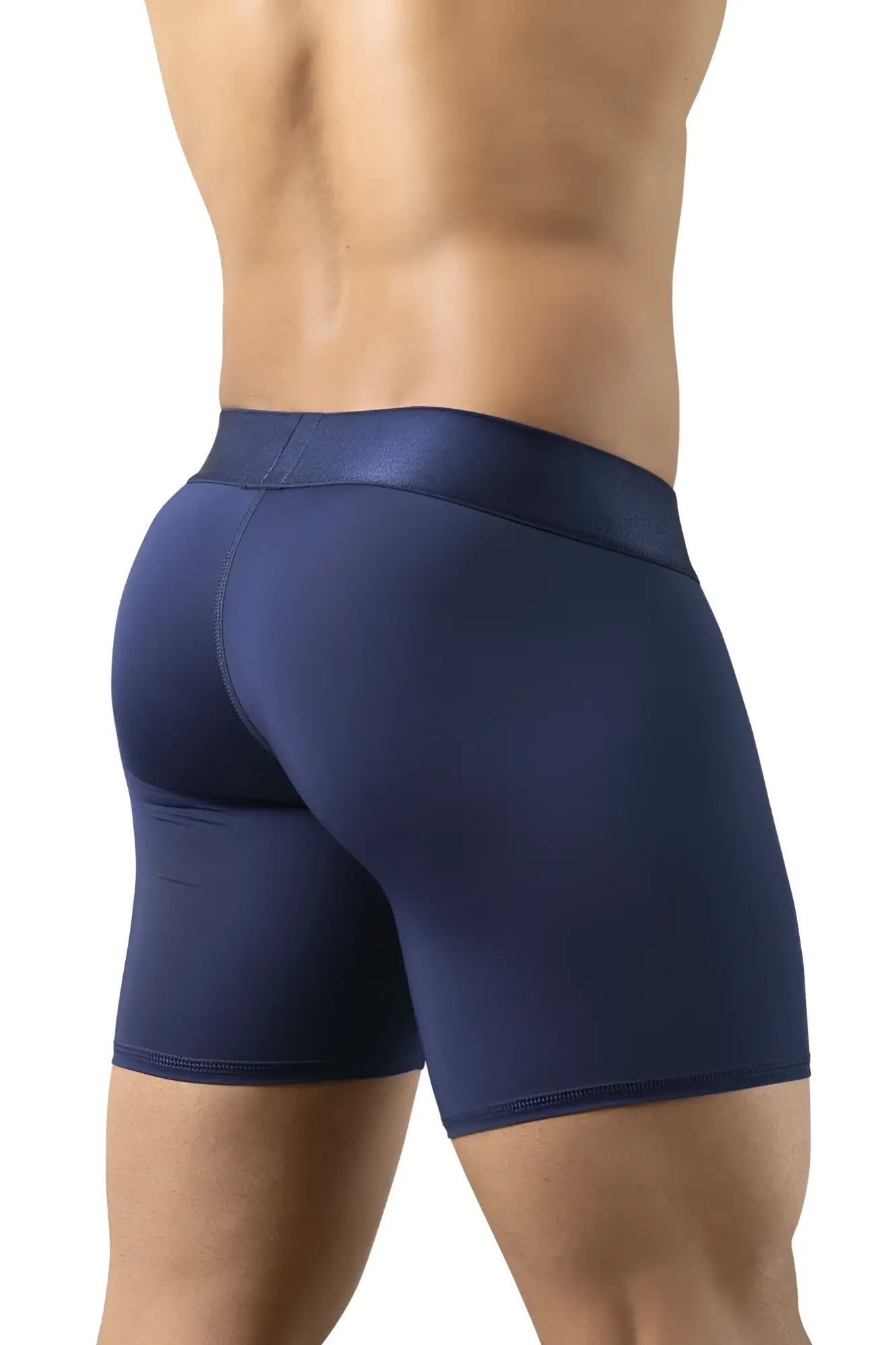 Navy blue ergo wear ew1741 max bold boxer briefs with smooth form-fitting fabric and wider waistband