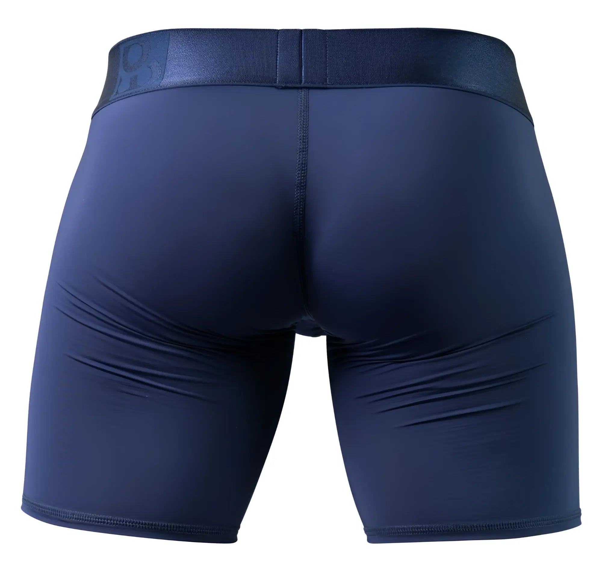 Navy blue ergowear ew1741 max bold boxer briefs with textured waistband and subtle logo for athletic support