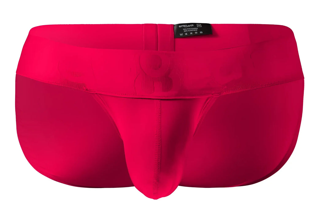 Bright red ergo wear ew1743 max bold bikini briefs with central pouch and elastic waistband for men
