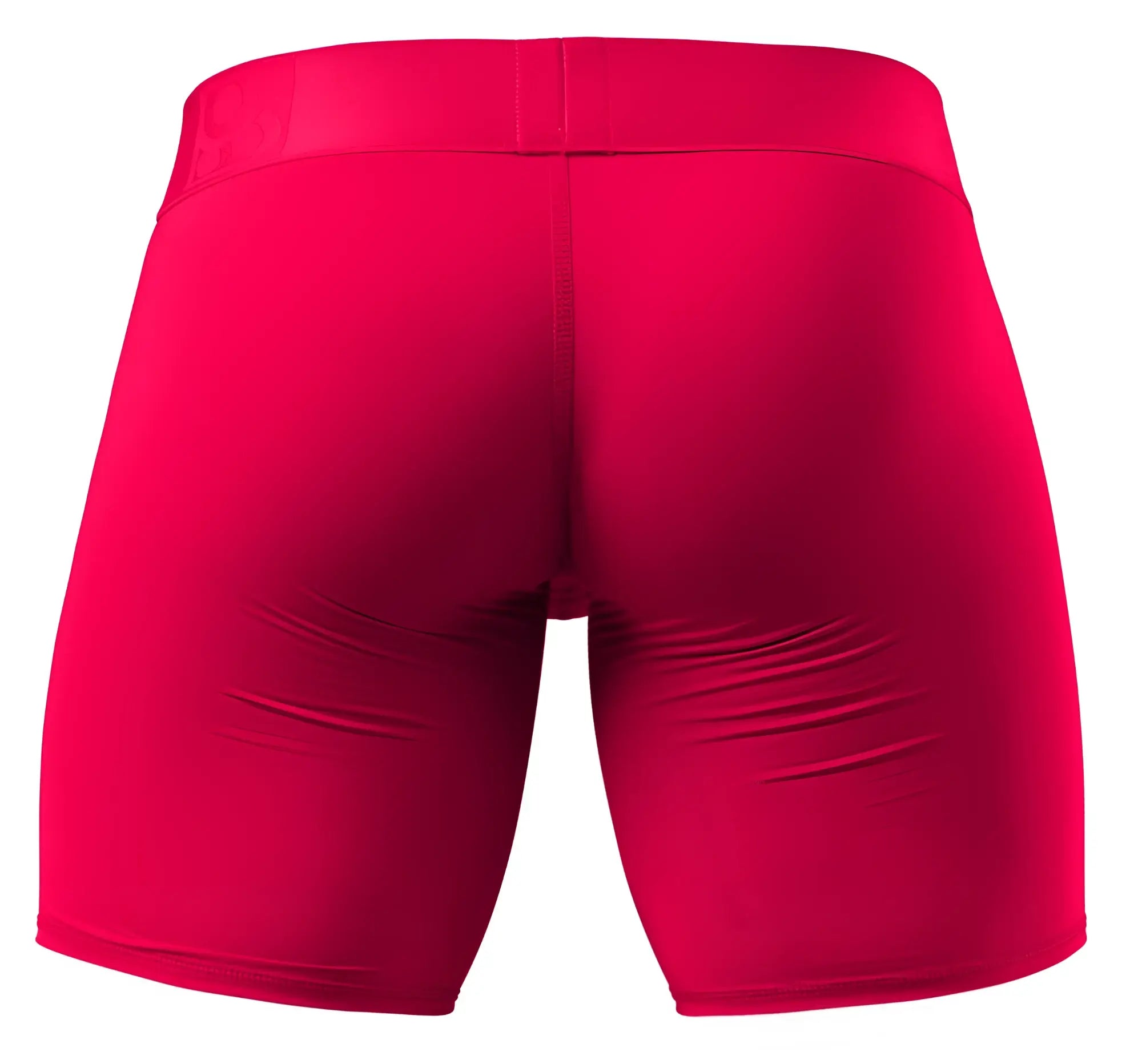 Ergowear ew1745 max bold boxer briefs in bright red with smooth stretchy fabric and elastic waistband for athletic use