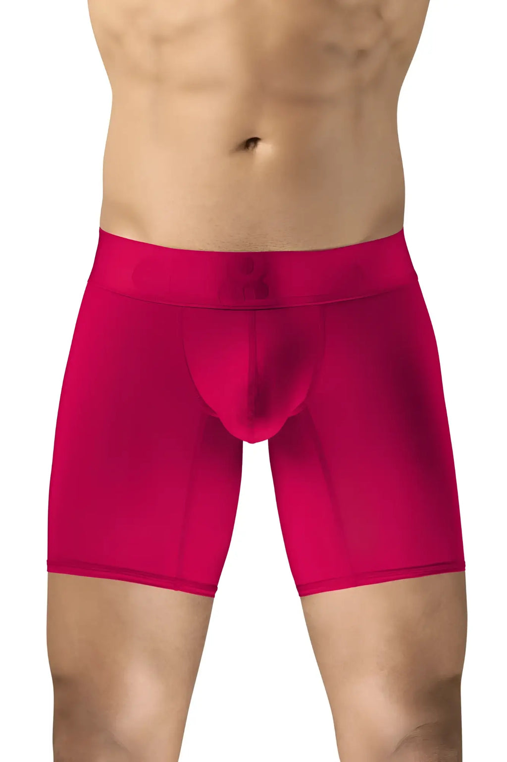 Bright red ergowear ew1745 max bold boxer briefs with smooth form fitting fabric and supportive waistband